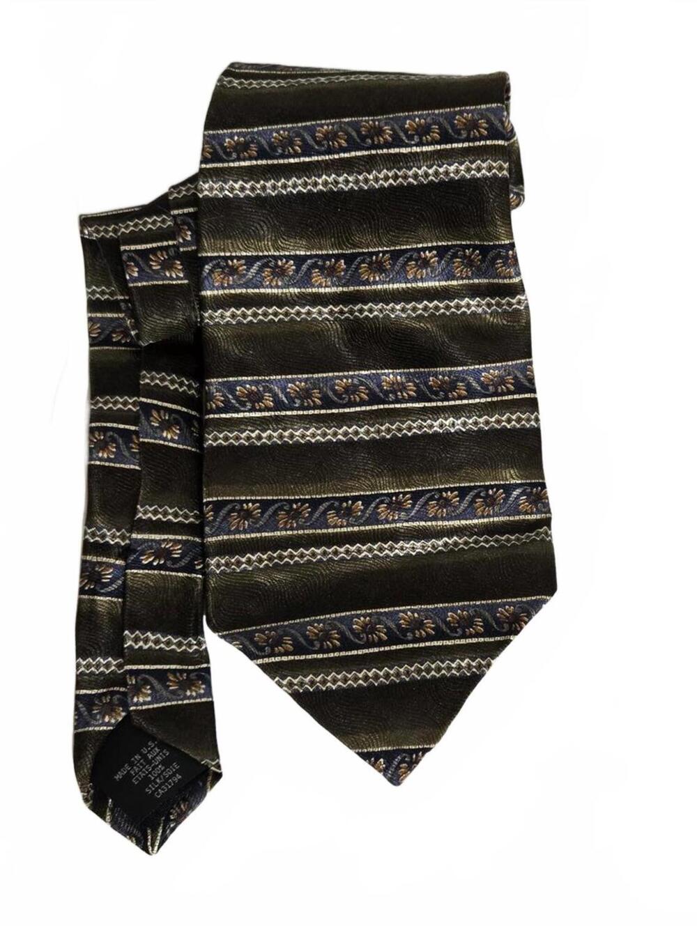 Necktie / Geoffrey Beene Men's Striped Tie 58" Long, 4" Wide, Vintage